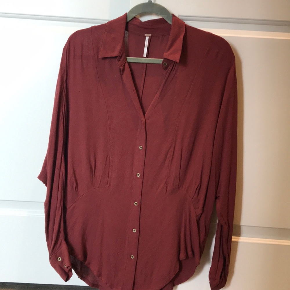 Free People Long Sleeve Button Down